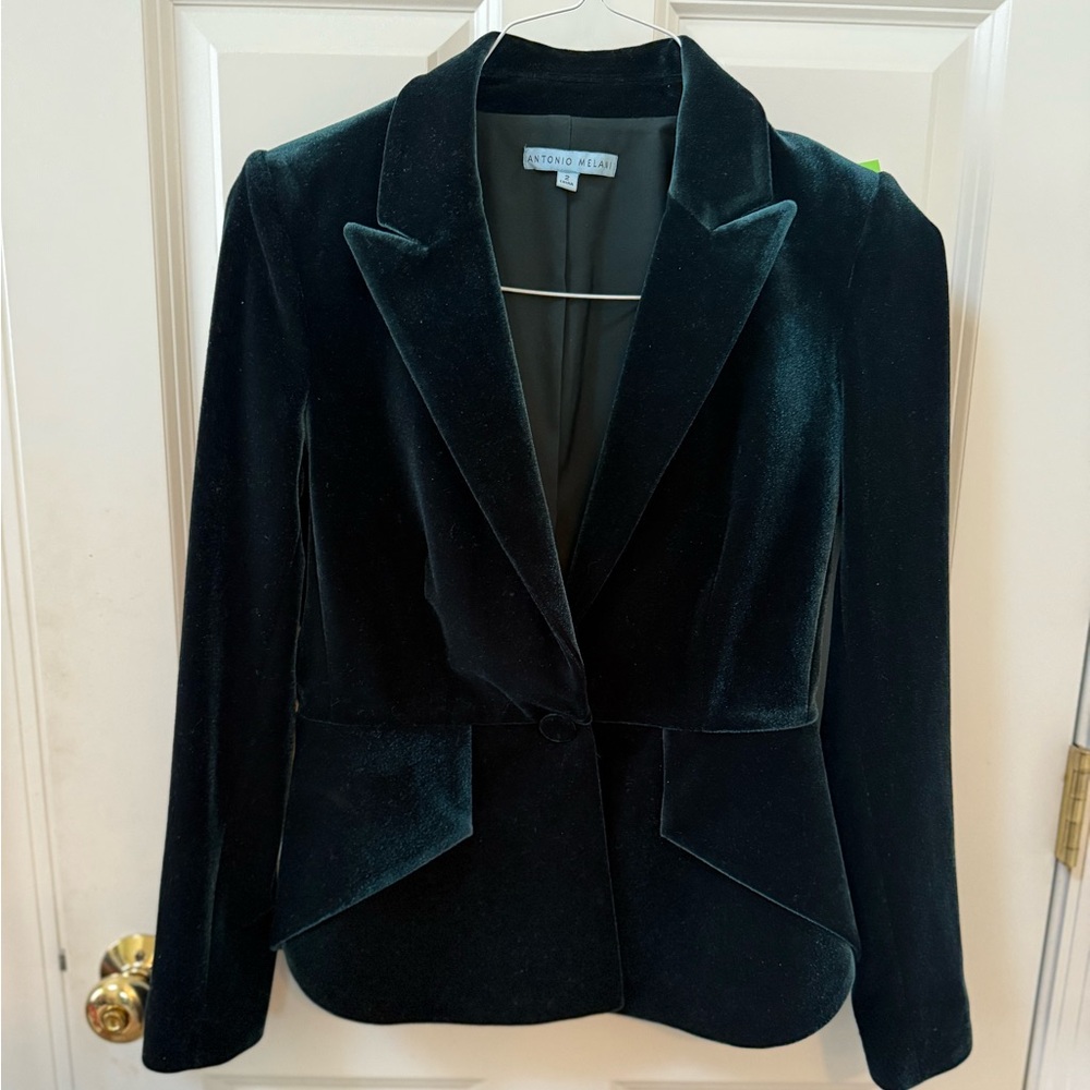 ANTONIO MELANI Black Velvet Blazer
